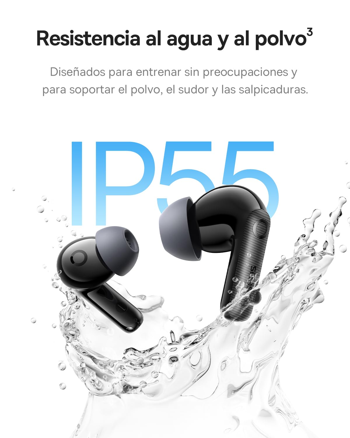 Baseus EP10 Pro Auriculares Inalámbricos Blueooth, Auriculares Bluetooth Cancelación de Ruido -50 dB, Audifonos Inalambricos, 7 Modos EQ, Hi-Res, 6 Mic AI, IP55, Duración de 55H, Bluetooth 6.0 — view 6