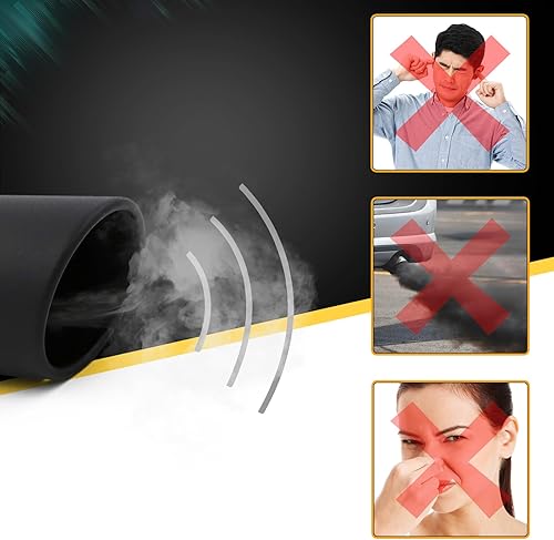 Miniatura 7 de Punta de escape plateada de entrada de 2.5 pulgadas, entrada de 2.5 pulgadas, salida de 4 pulgadas, longitud total de 12 pulgadas, puntas de escape