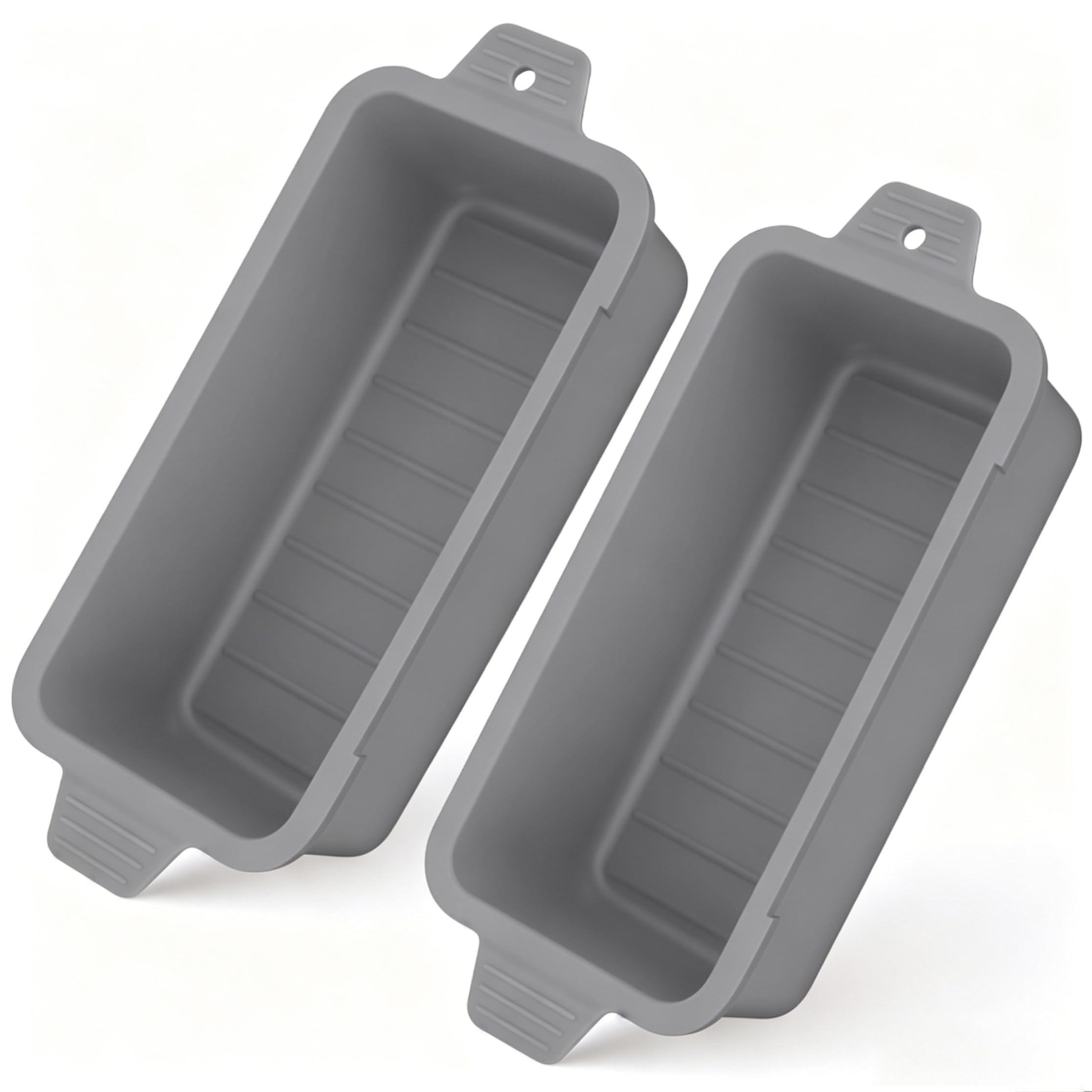 StaZamor 2 Pack Silicone Grill Grease Catcher Cup Liners, Reusable Griddle Grease Trays, Drip Pan Liners for BBQ, Top Griddle Accessories, Gray