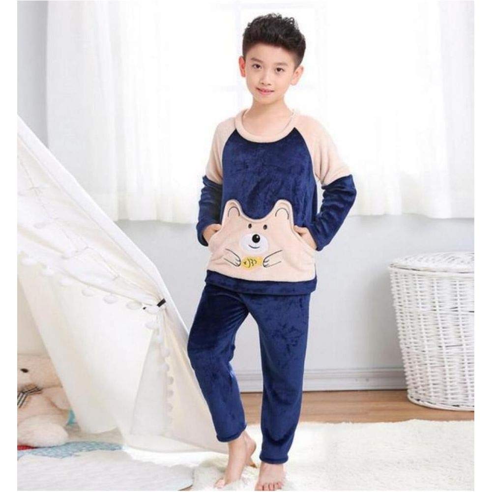 Fleece Pyjama Set Für Mädchen & Jungen – Warmes Flanell Schlafanzug Mit Langarm-Oberteil & Hose, Kuschelige Winter-Loungewear Für Kinder