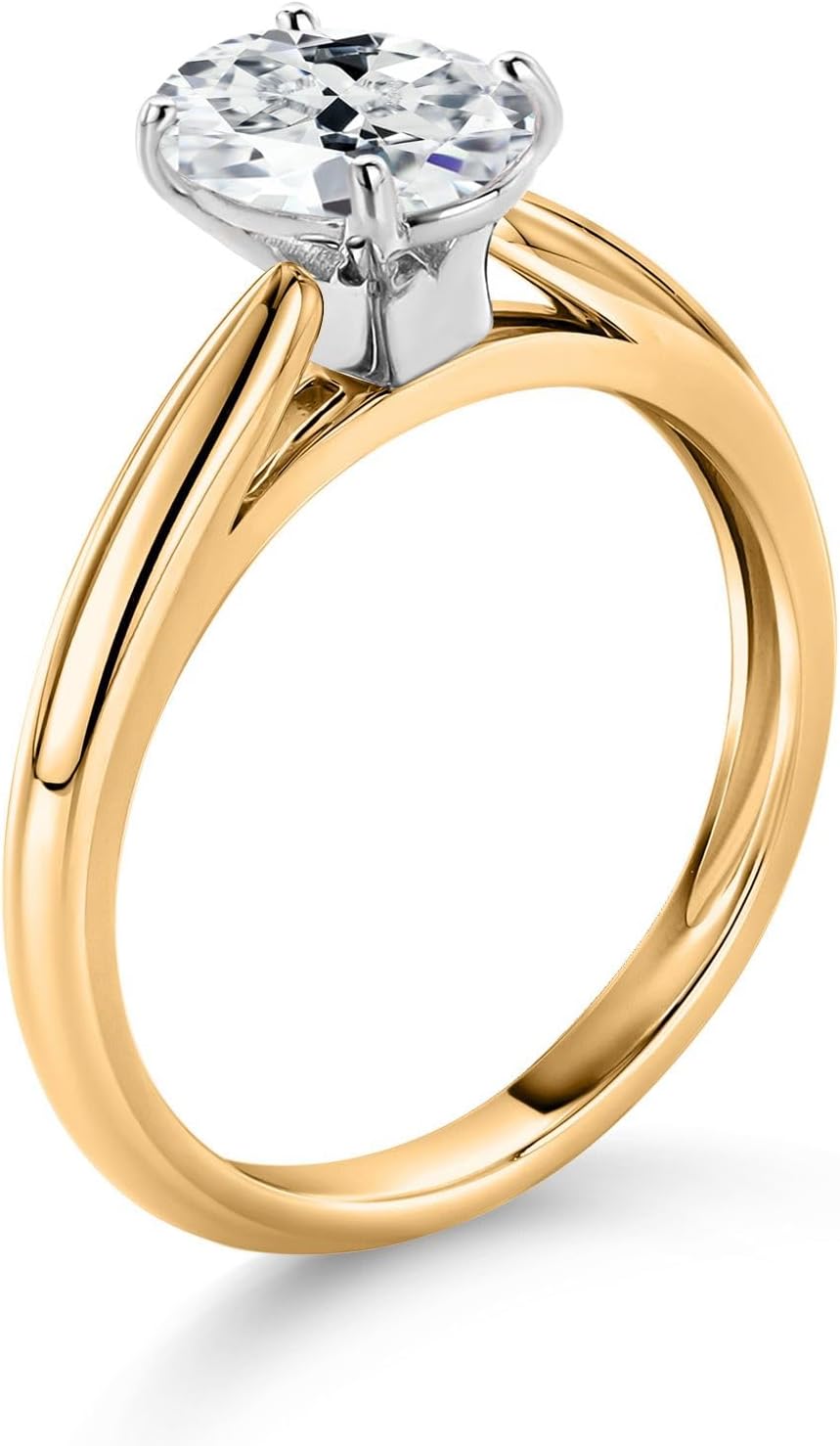 Gem Stone King] ジルコニア リング 指輪 レディース 10金 ツートン