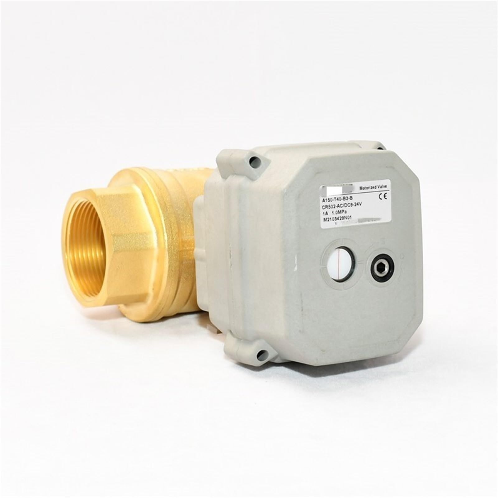 Válvula de Bola eléctrica latón 2 vías DN40 (1-1/2'') | CC 12 V/24 V | BSP/TNP | con anulación Manual | válvula solenoide(BSP_DC12V_CR501)