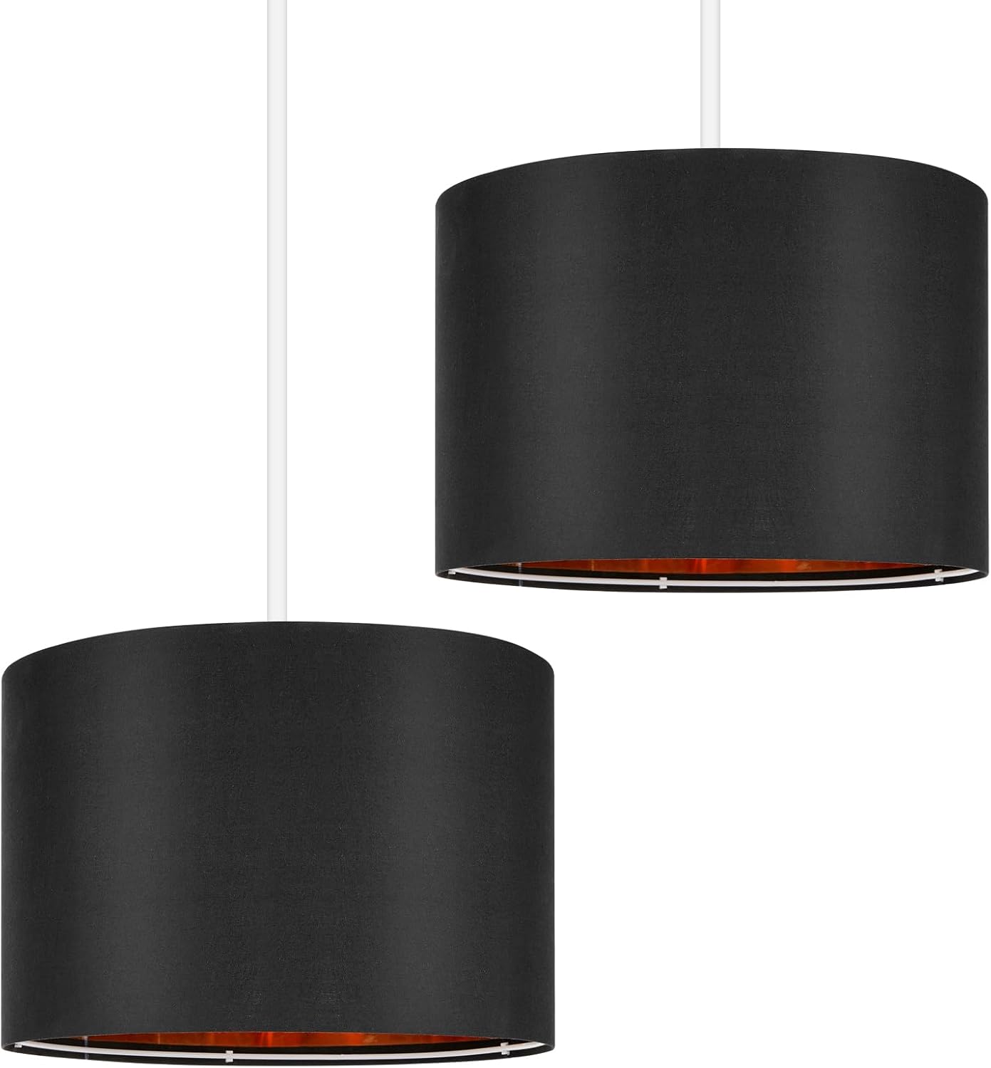 Weewooday 2 Pcs 30x20cm Fabric Drum Light Shade Large Modern Drum Lamp Shade Black Drum Lampshade with Golden Inner Stylish Drum Pendant Cylinder Ceiling Pendant for Table Lamp Bedside Lamp Floor Lamp Weewooday 2 Pcs 30x20cm Fabric Drum Light Shade Large Modern Drum Lamp Shade Black Drum Lampshade with Golden Inner Stylish Drum Pendant Cylinder Ceiling Pendant for Table Lamp Bedside Lamp Floor Lamp