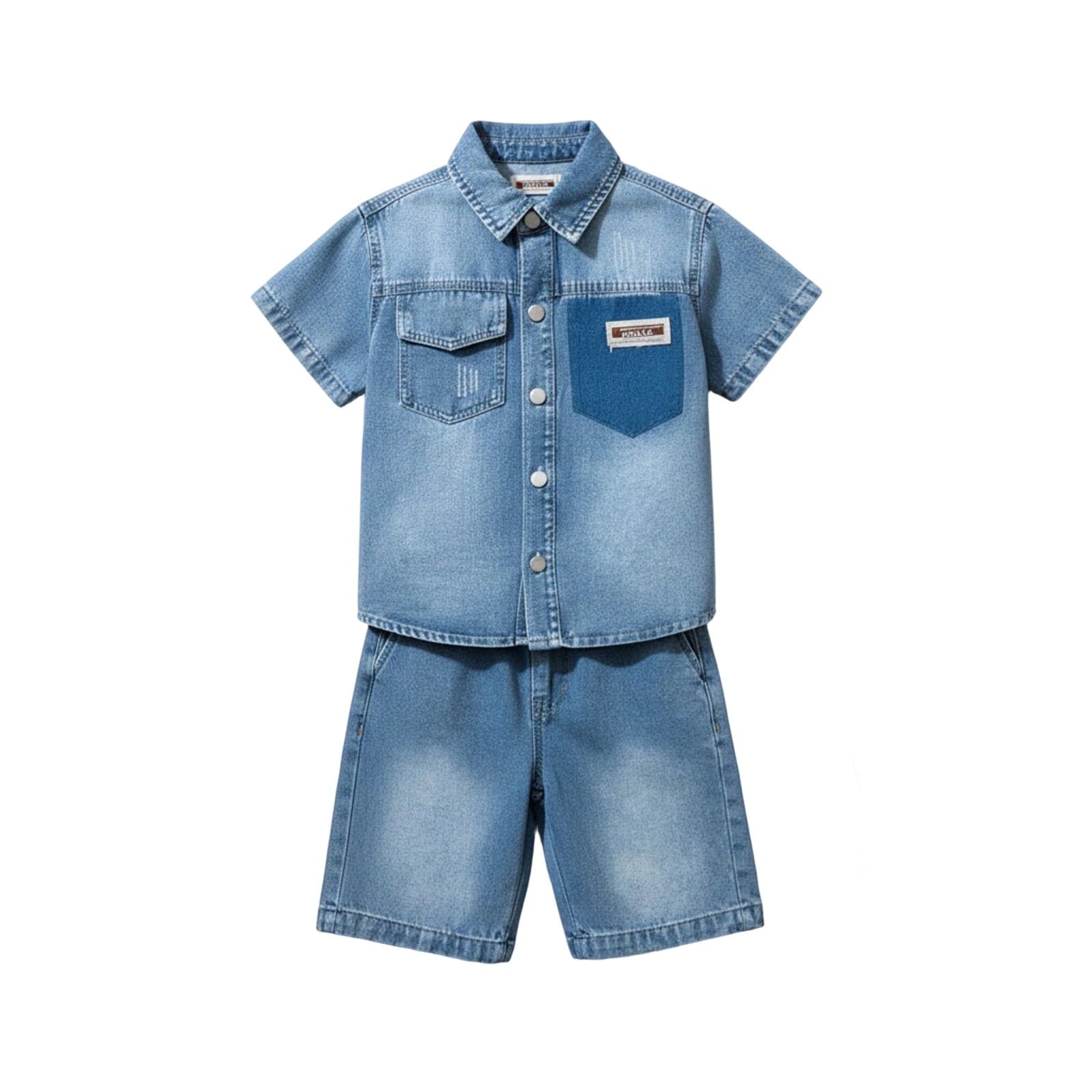 Générique Set Di Moda Ragazzo Jeans Manica Corta Pantaloncini 2026 Moda Bambino