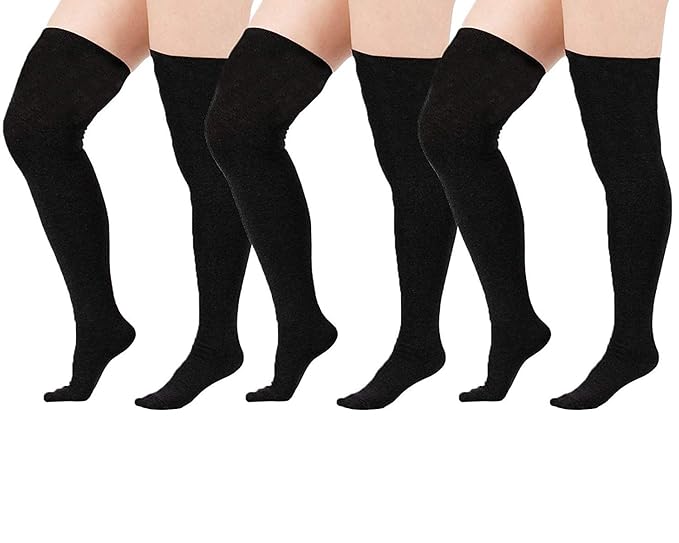 Thigh high socks plus size women Clearance