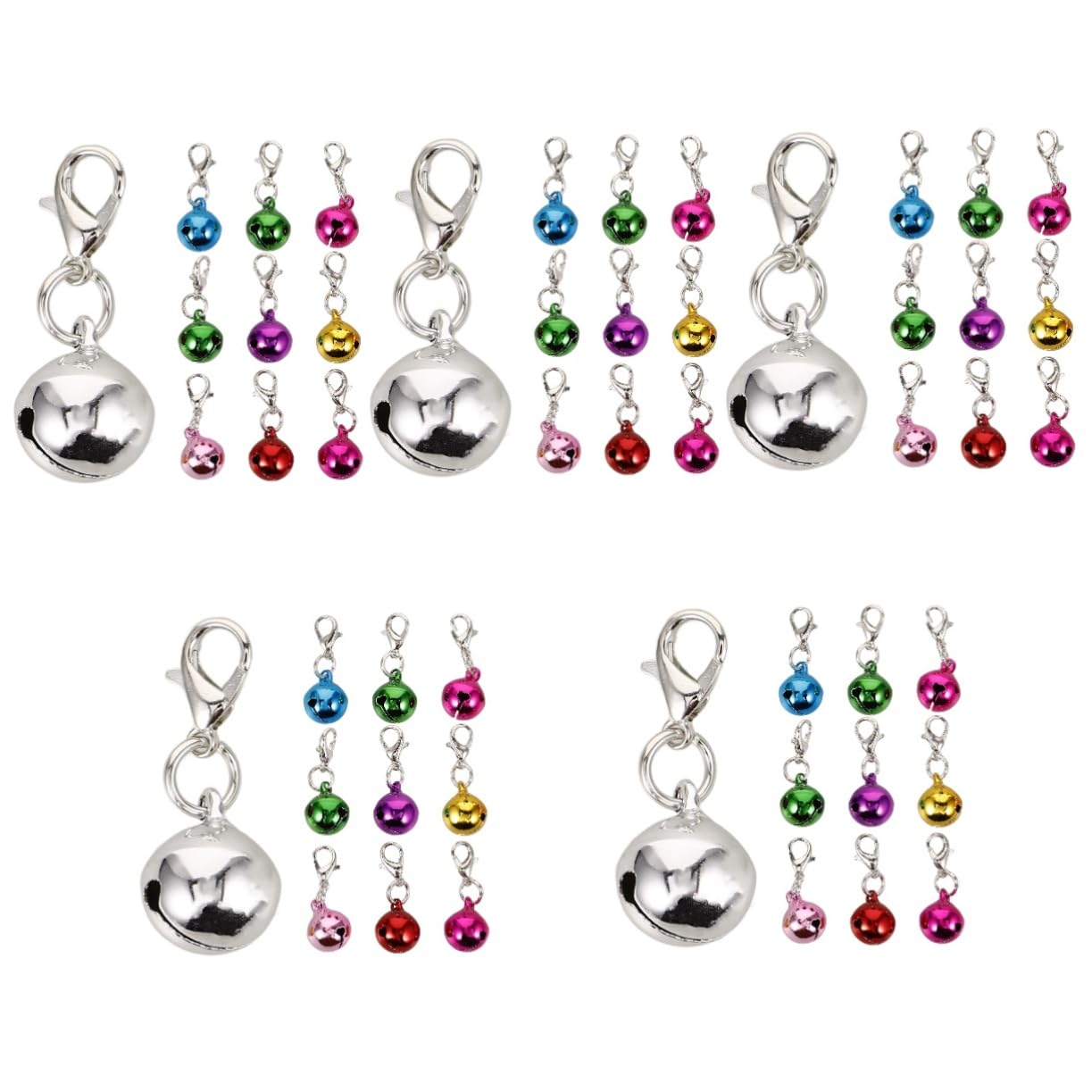 FRCOLOR 50pcs Pet Collar Bell for Kitten Puppy Wear-resistant Crafted Delicate Bells for DIY Hanging Cat Accessories for Training and Decorative Use