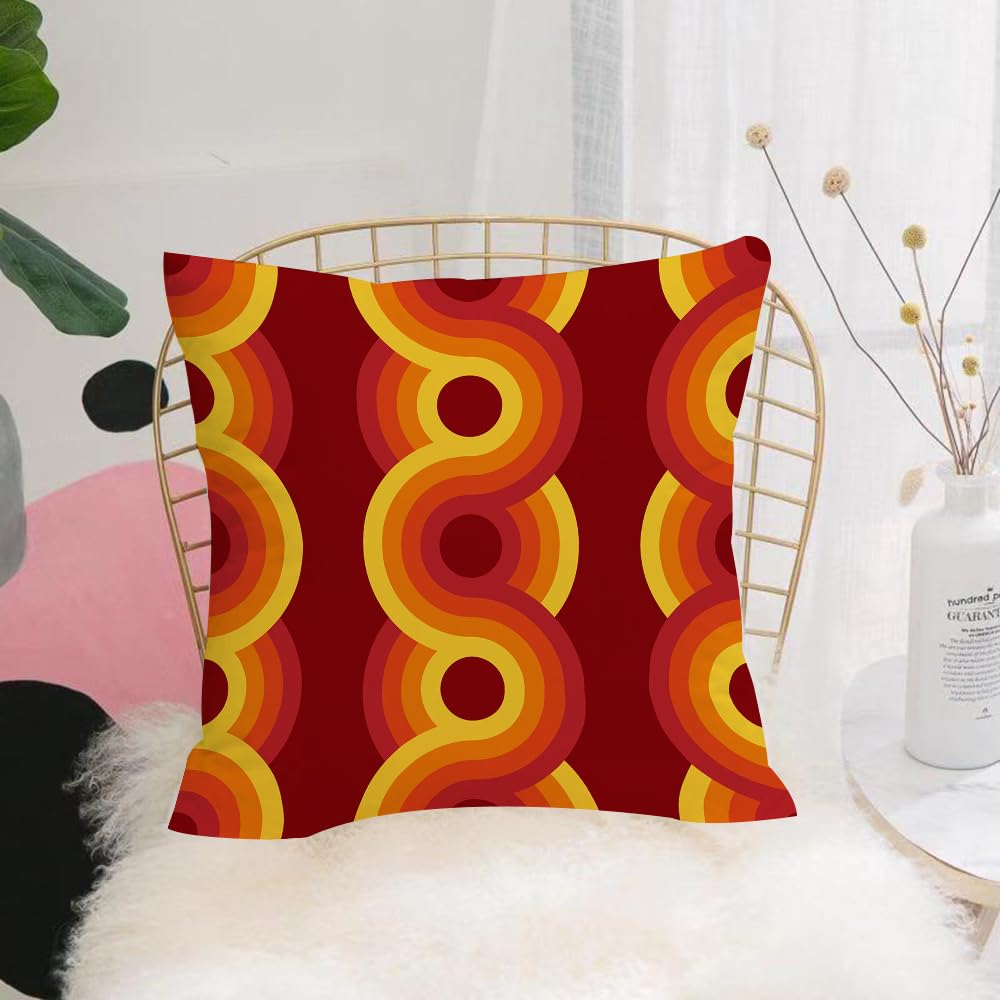 Hyosxw Seamless Geometric Vintage Wallpaper - A6 Cushion Cover,Throw Pillow Case Home Decorative For Living Room Bedroom Sofa Chair 18X18 Inch,Seamless Geometric Vintage Wallpaper,Pillowcase 45X45cm