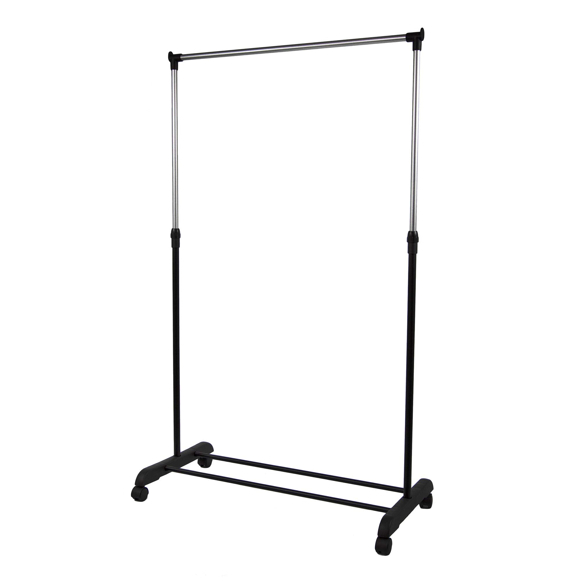 Home Vida Silver Single Garment Rack Adjustable Clothes Rail,