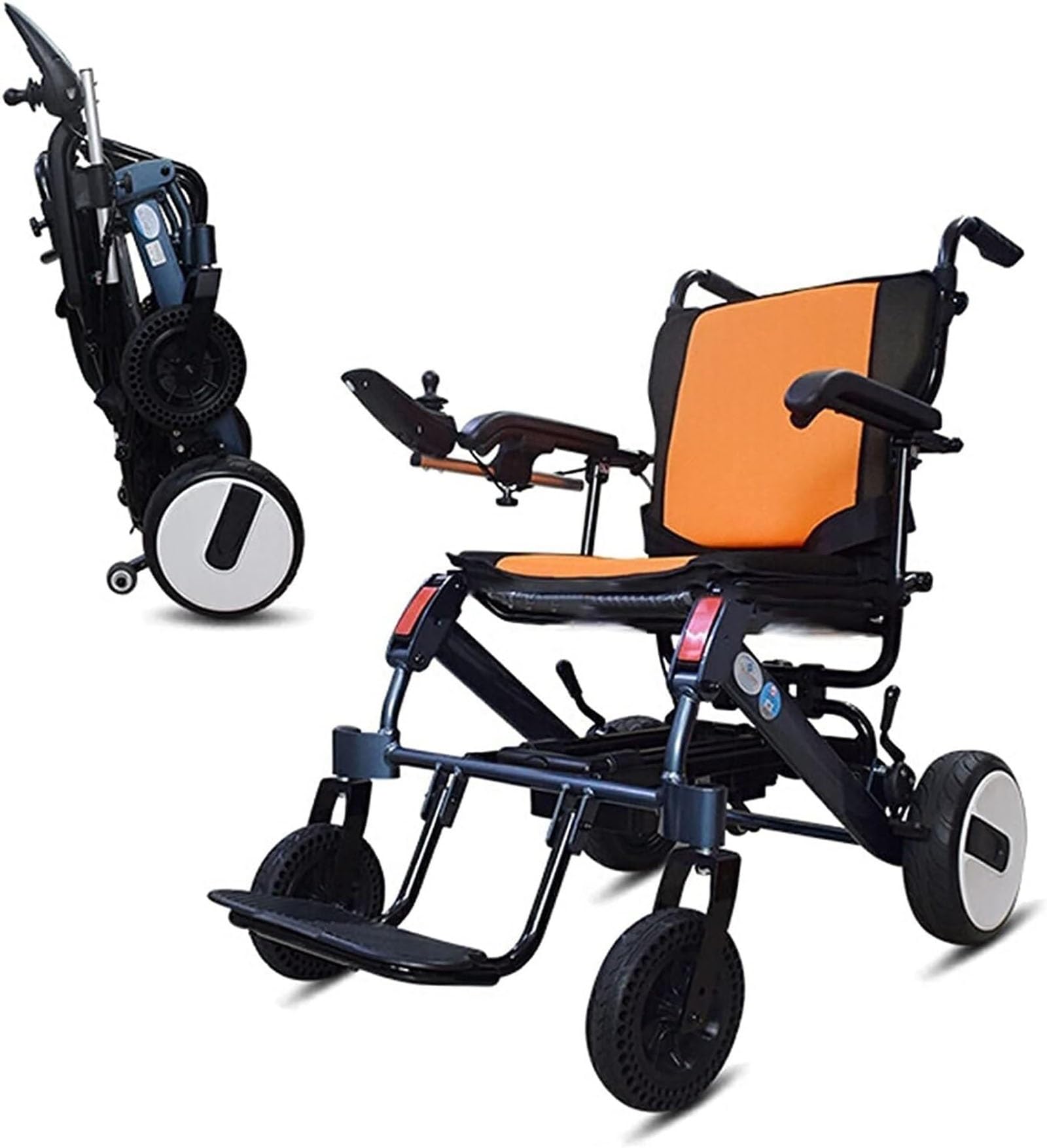 Fauteuils roulants électriques légers, pliable électrique compact, fauteuil roulant de voyage pour adultes, poids 19kg, fauteuil roulant de transport en aluminium portable pour les personnes âgées (S
