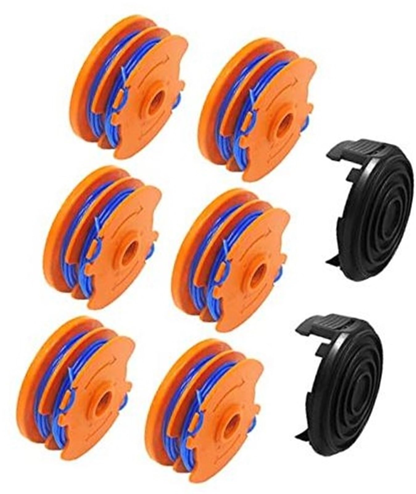 MKVAXR Line String Trimmer Spool, for Qualcast GGT4401, GGT4502, GGT600A1, GT25 350 Watt, GT30, GGT450A1, Replacement Trimmer Spool Garden Grass Trimmer Line 8.3 metre x 1.65mm (8 Spool+2 Cover) Spool