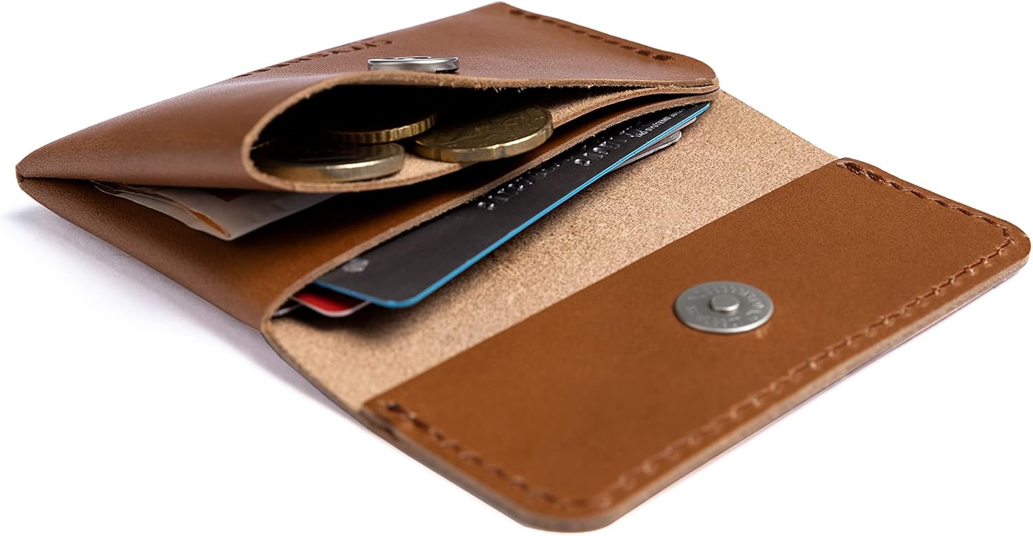 Minimalist Wallet/ Card Wallet, Real Full Grain Leather Wallet for Men and Women, Small and Slim Wallet Card Holder