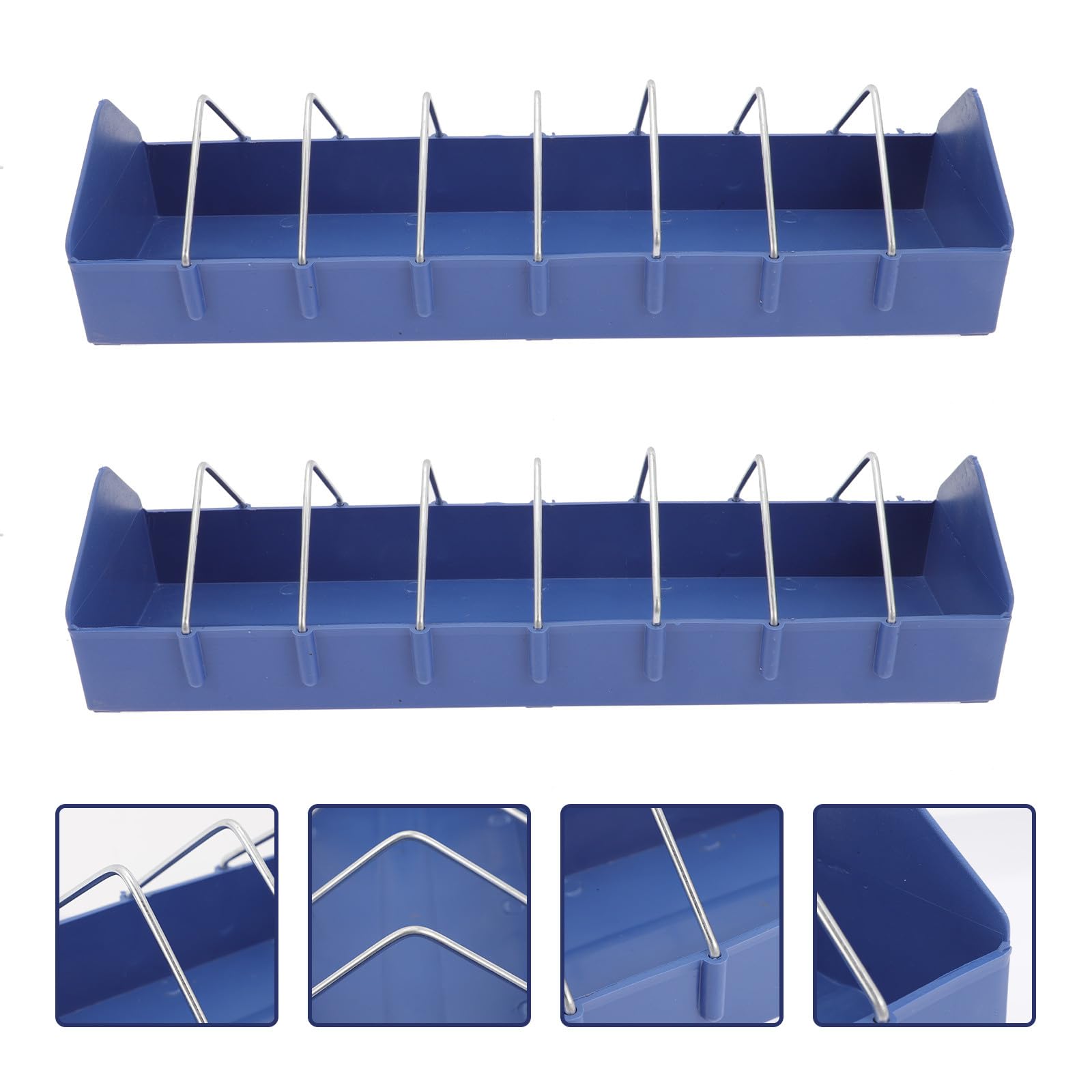 Gatuida Comedero Anticaída para Palomas, Caja de Comida de Plástico PP, 40 Cm, 2 Unidades, para Jaulas de Pájaros Pequeños y Aves Domésticas