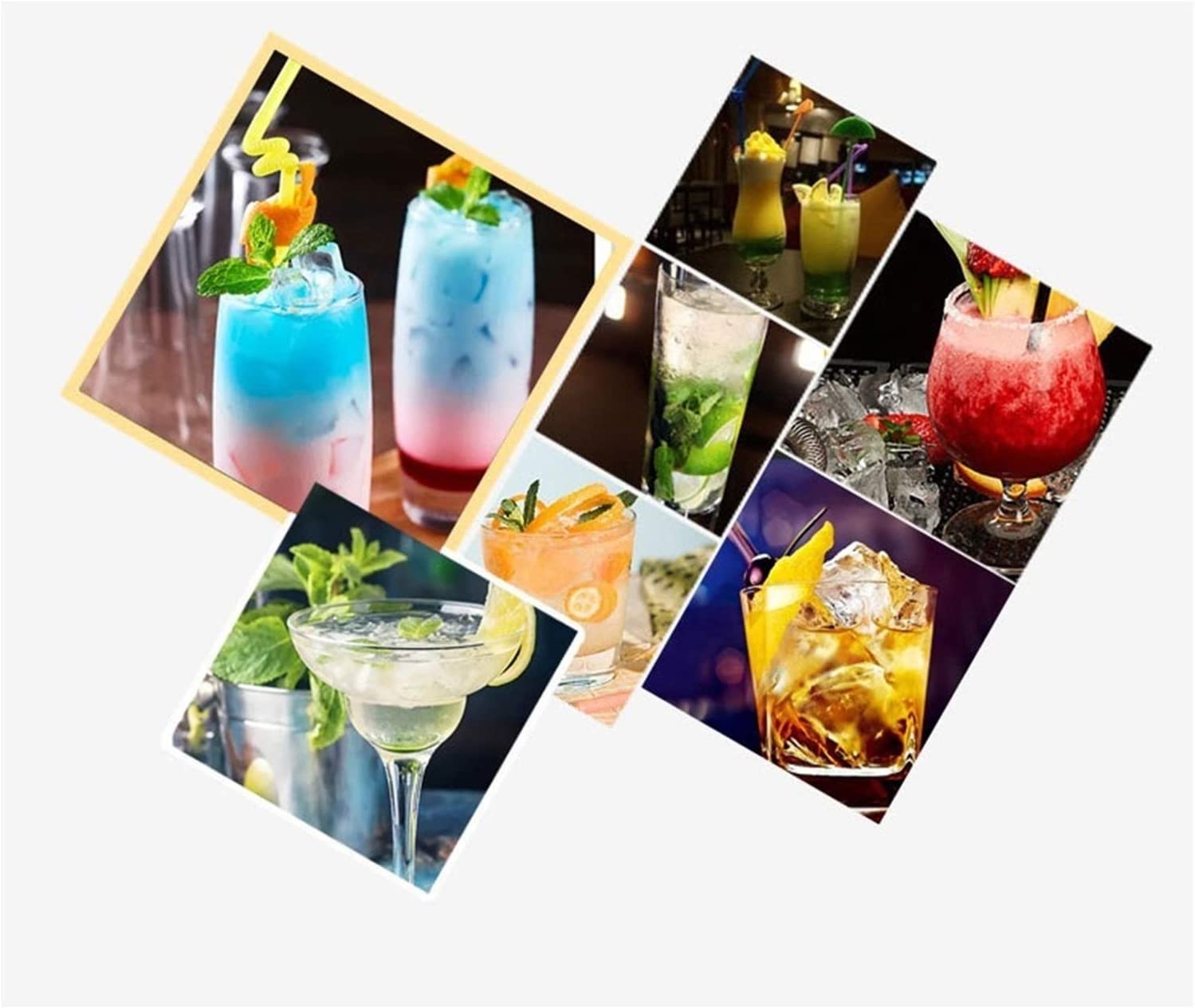 Kit de Camarero con Stand Elegante - Cóctail de Acero Inoxidable con Herramientas de Barra a Prueba de óxido. Bar ubicado for Bares caseros y Bebidas