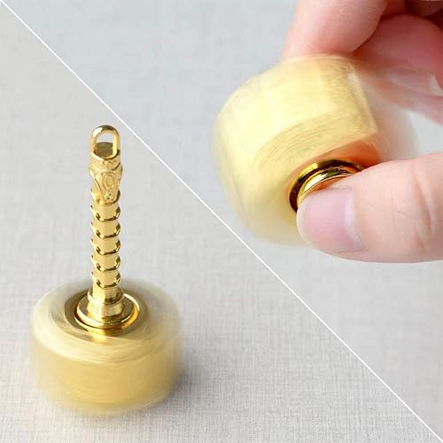Vista 19 de Fidget Chain Hammer Spinners Metal Cool Finger Hand Spinner Fidget Cube Block Ansiedad Juguete Enfoque Cobre Fidget Juguetes para la ansiedad Gyro