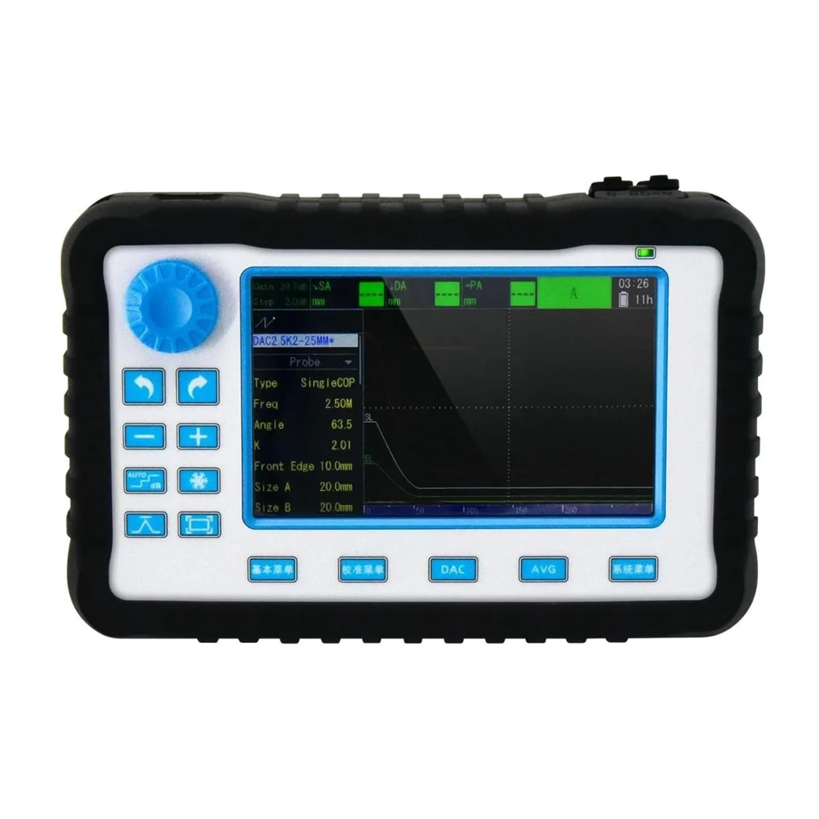Portable Digital Ultrasonic Flaw Detector 0~10000mm Metal NDT Equipment Industry Non-Destructive Testing Linear Machine Sensor