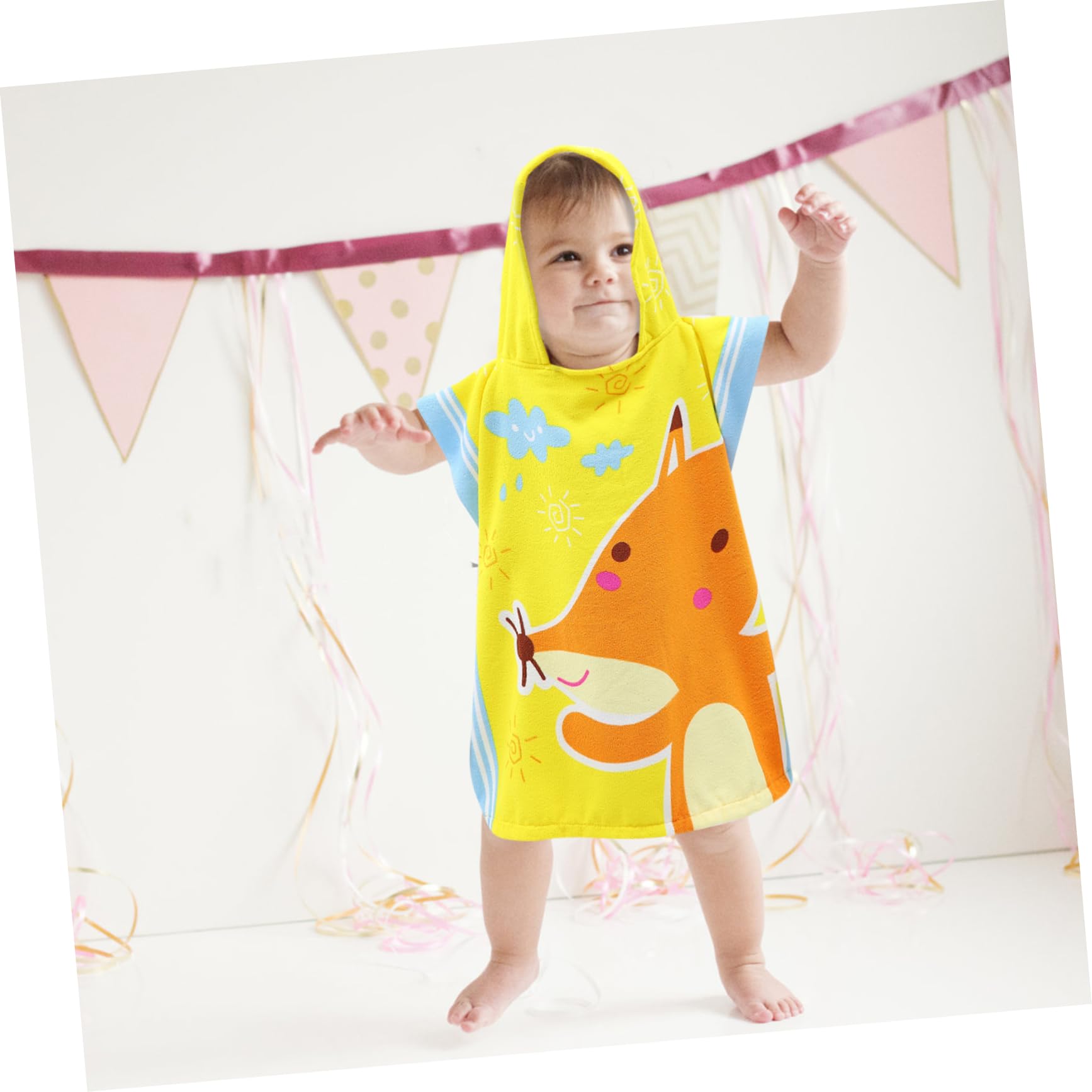 VICASKY 5pièces Serviette De Bain à Capuche pour Garçon Fille Respirant Peignoir Ultra Doux Et Absorbant pour Plage La Baignade Anniversaires