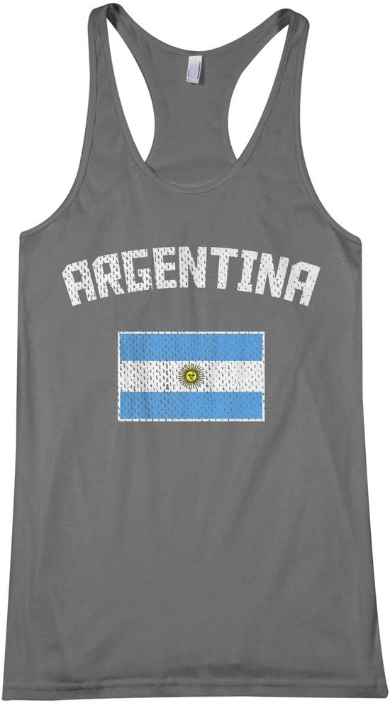 Threadrock Women's Argentina Flag Racerback Tank Top