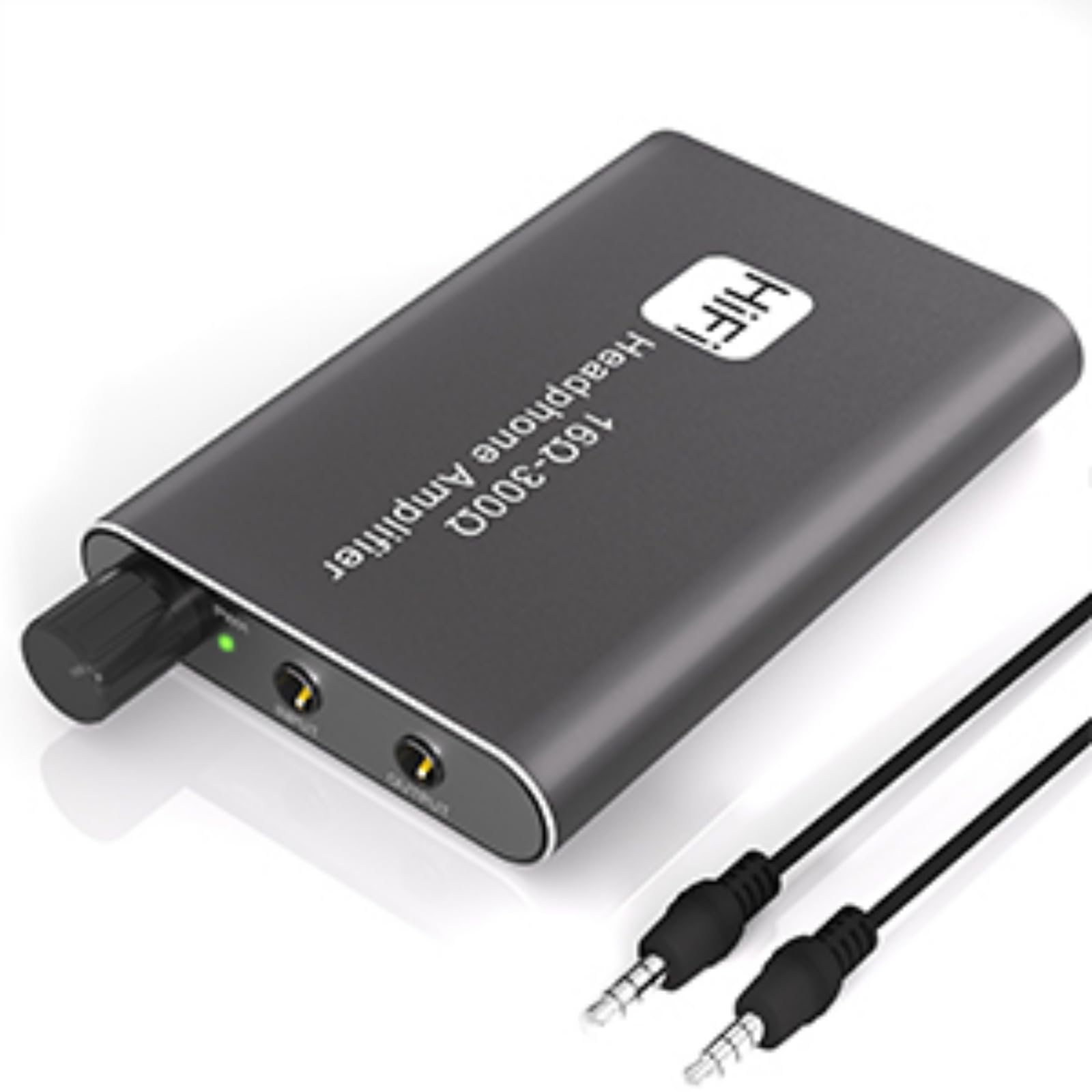 DUPELEC Professional Headphone Amplifier, Rechargeble Headphone Amp 2 Stage Gain Switch Superior Sound Quality 16 to 300 Ohm 3.5mm Aux Input Output Earphone Amp