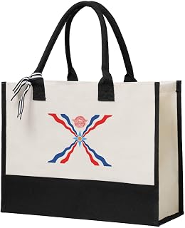 Assyrian Flag Canvas Tote Bag, Present Bag, Suitable for Wedding, Birthday, Beach, Holiday, is a Great Gift for Women, Mom, Teachers, Ladies, Friends, Bridesmaids