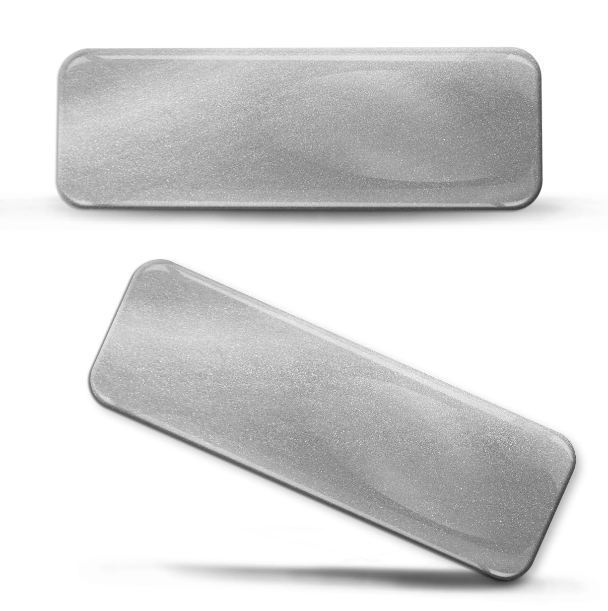 Skinoeu Silver 2 X 3D Gel Silicone Stickers Bumper Sticker Decals Badge Emblem Tuning For Car Motorcycle For Helmet Bike Sp 3 S