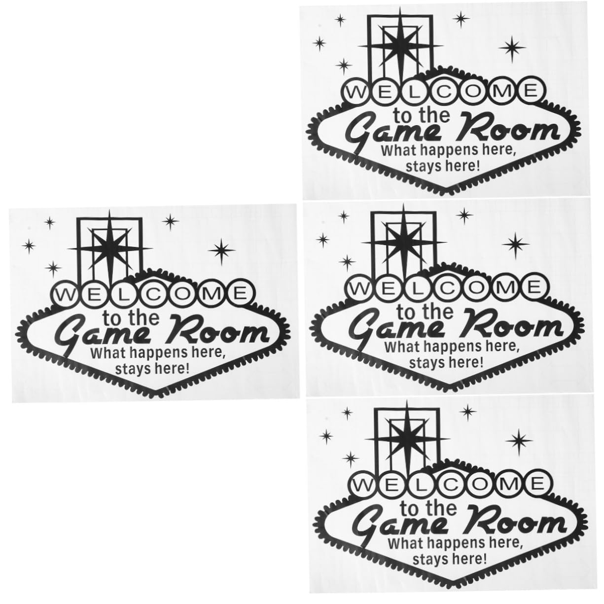 Autocollants muraux créatifs pvc noir style jeu vidéo chambre