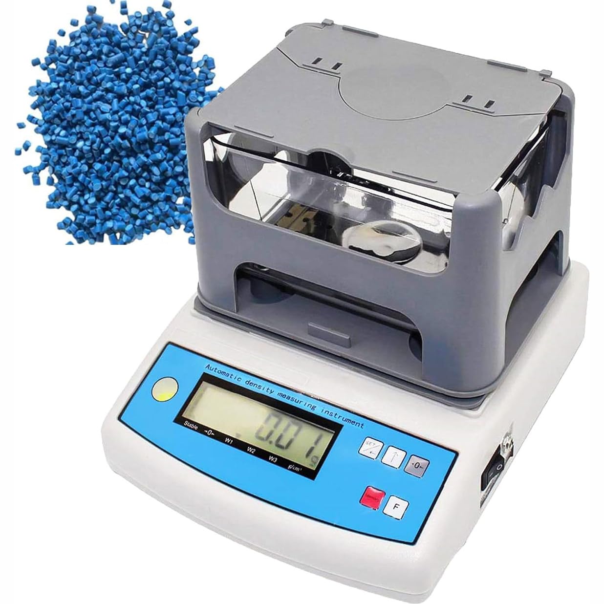 Electronic Solid Density Meter, High-Precision 0.005g~300g Plastic Rubber Density Detector Hydrometer, Density Testing Equipment for Industrial Lab