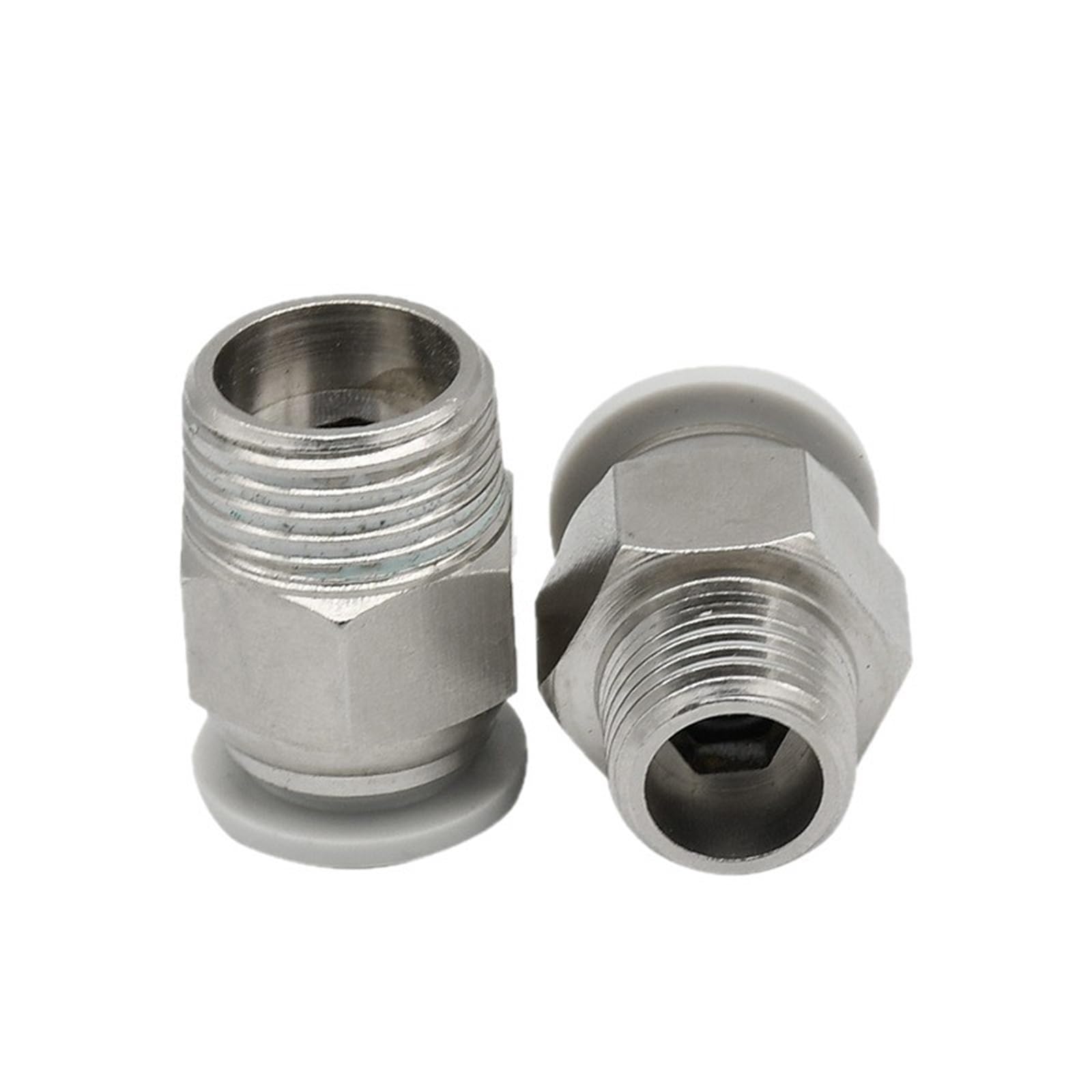 Conector neumático recto PC14-02 blanco para cilindro con rosca externa de un cuarto de pulgada