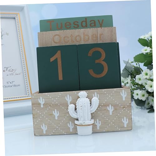 Miniatura 3 de 1 bloque de escritorio con calendario, decoración de escritorio, decoración de escritorio, bloque de madera, decoración de aula, calendario de