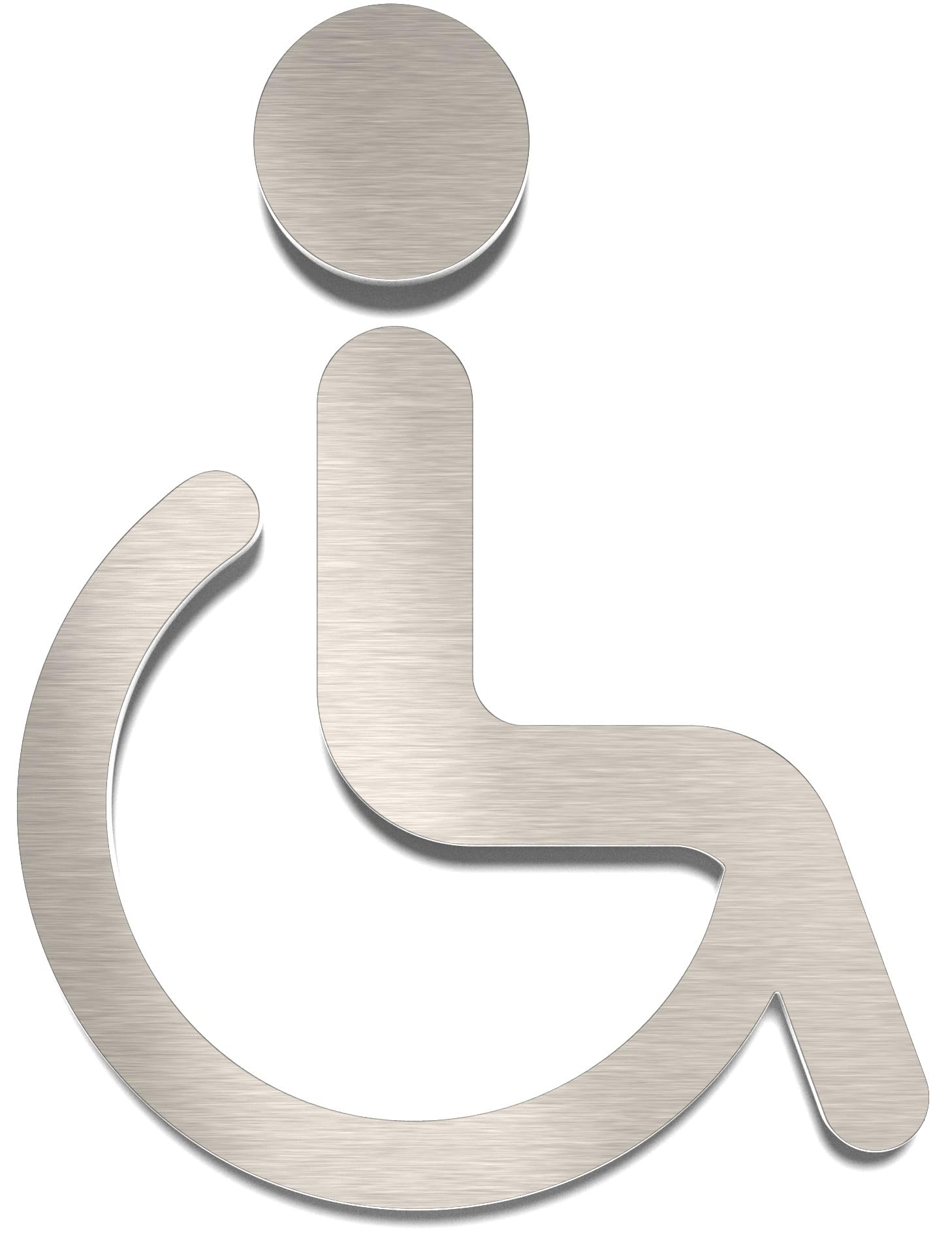 Cartello WC in acciaio inox, autoadesivo e facile da pulire, design cartello per WC – Pittogramma SB-06-E