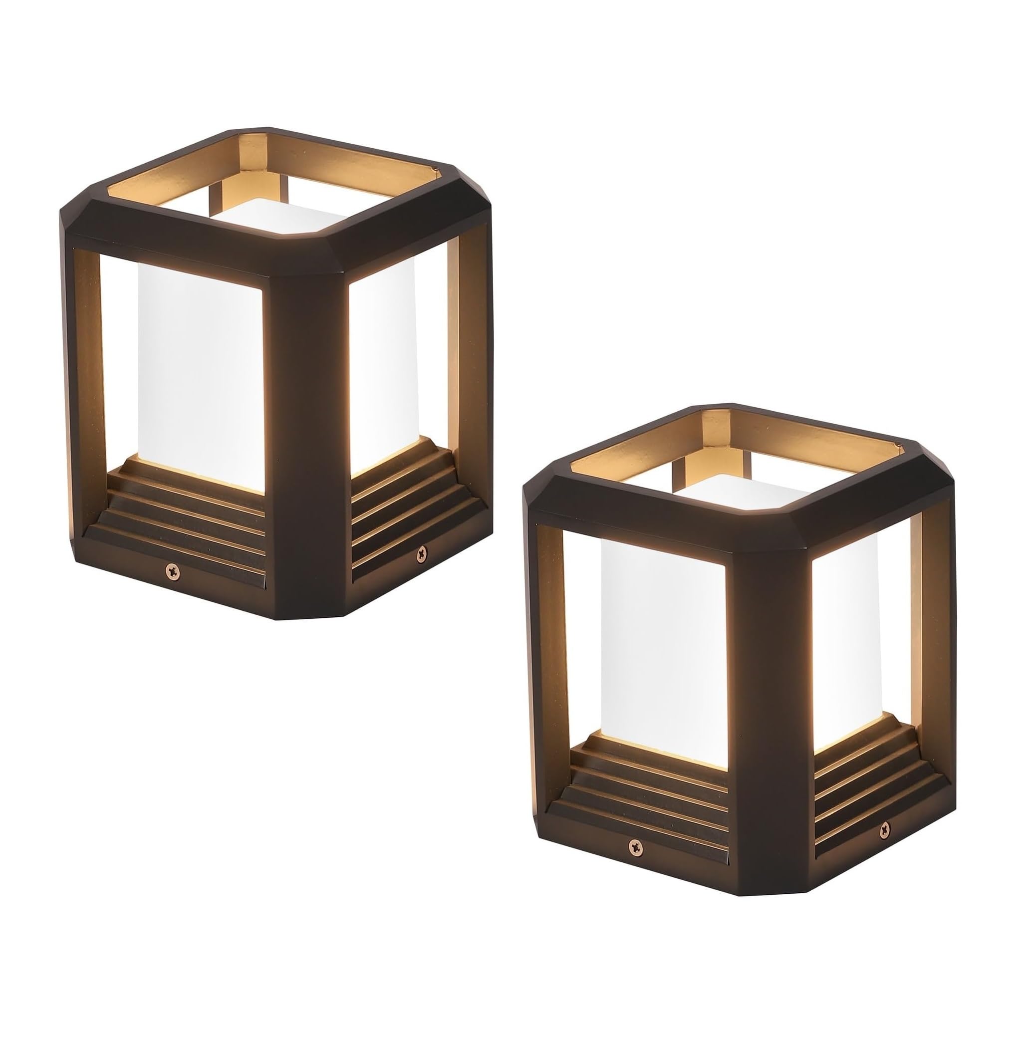 Outdoor Gate Light 9W Waterproof Modern Pillar Lamp Decor Garden Lights Exterior Lighting Fixture for Home Entrance Main Gate Compound Boundary (Without Bulb, Pack of 2)-image-40