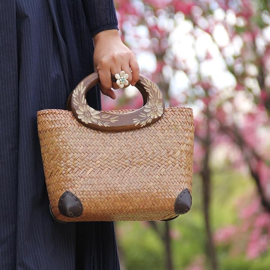 Woven Leather Handbags Designer Woven Straw Beach Tote Bag Large