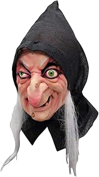 Old Woman Witch Mask - Halloween Scary Horror Cosplay Costume
