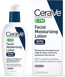 Cerave Facial Moisturizing Lotion for Nighttime, Ultra Lightweight, 3 Oz, 3 Ounces