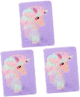 Ciieeo 3 Pçs Unicórnio Livro Livro Unicórnio Caderno De Pelúcia Cadernos Para Meninas Diário De Viagem Diário De Pelúcia Unicórnio Diário De Pelúcia Papelaria Unicórnios Padrão Diário