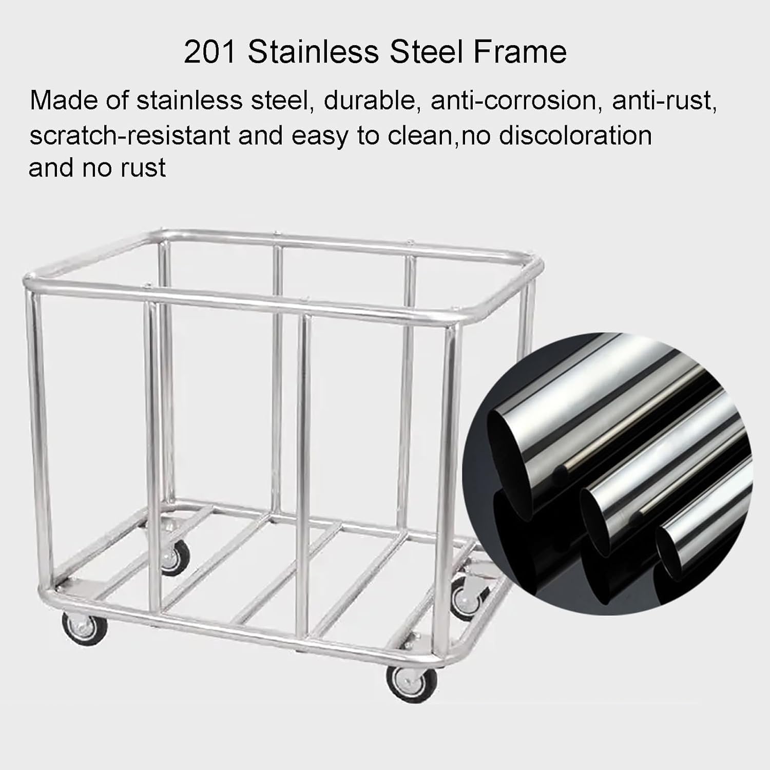 Carrello portabiancheria commerciale con ruote, cesto industriale da 400 l, grande borsa rimovibile resistente, per casa, hotel
