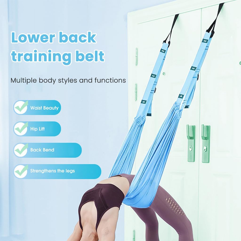 Proberos® Yoga Strap for Dance Aerial Yoga Ballet, Adjustable Yoga Strap for Stretching with Door Anchor Flexibility Trainer Backbend Stretch Strap, Fitness Strap for Waist Trainer Leg Stretching