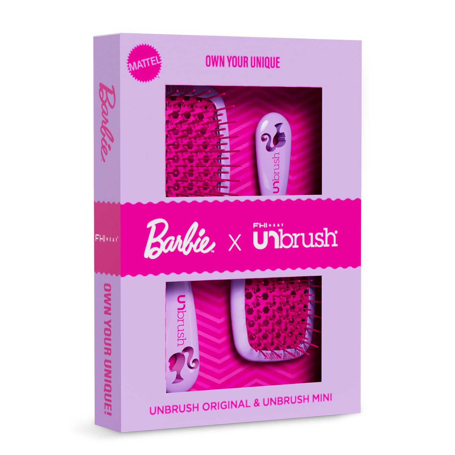 UNbrush Barbie Detangling Brush Duo - Own Your Unique - Purple