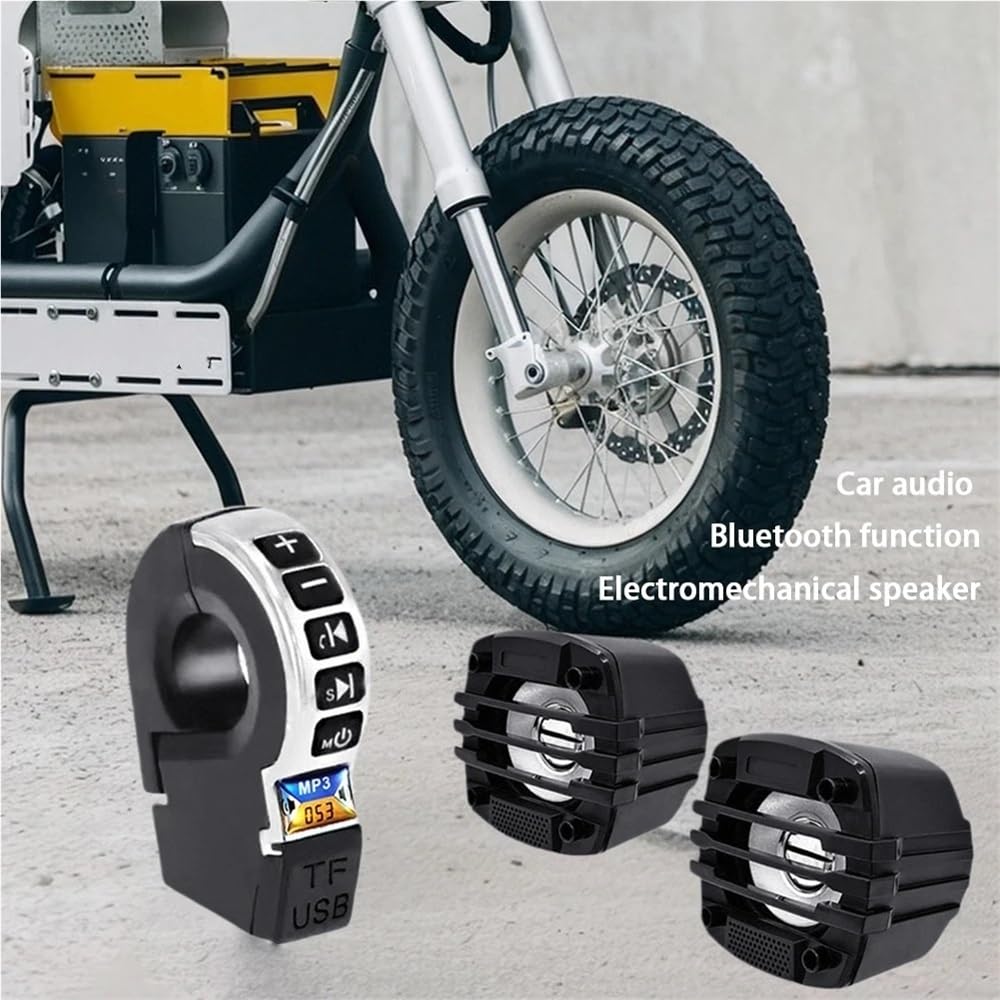 Altoparlante Musicale Per Moto Compatibile Audio Per Ricarica Del | Altoparlante Con Interruttore A Maniglia Supporto Radio FM Manubrio Per Moto Compatibile Audio Per Ricarica Del Telefono