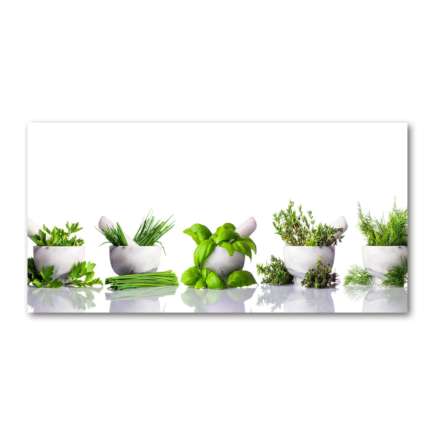 Image en verre acrylique Tulup 120x60cm décor herbes de cuisine