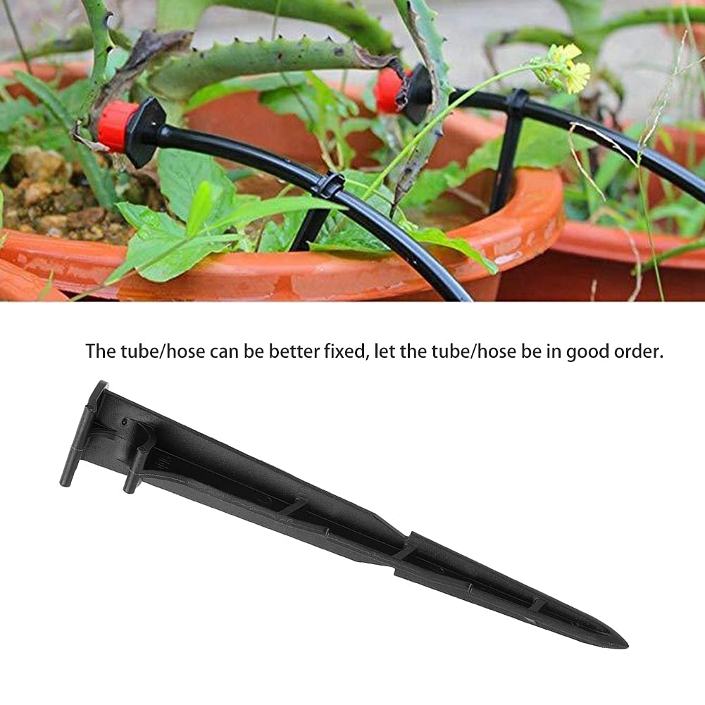 50 Stück Schlauchhalterungen - Erdspieße Für Gartenbewässerung Schwarz