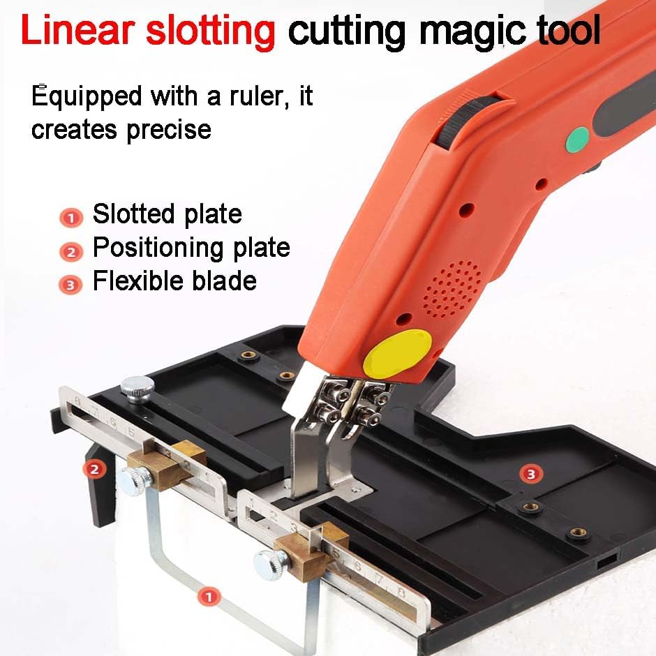 Adjustable Temperature Electric Cutting Tool - 200W Heat Knife for Foam, Fabric, Sponge with Blades & Hex Key - Copper Heating Element, Safety Switch