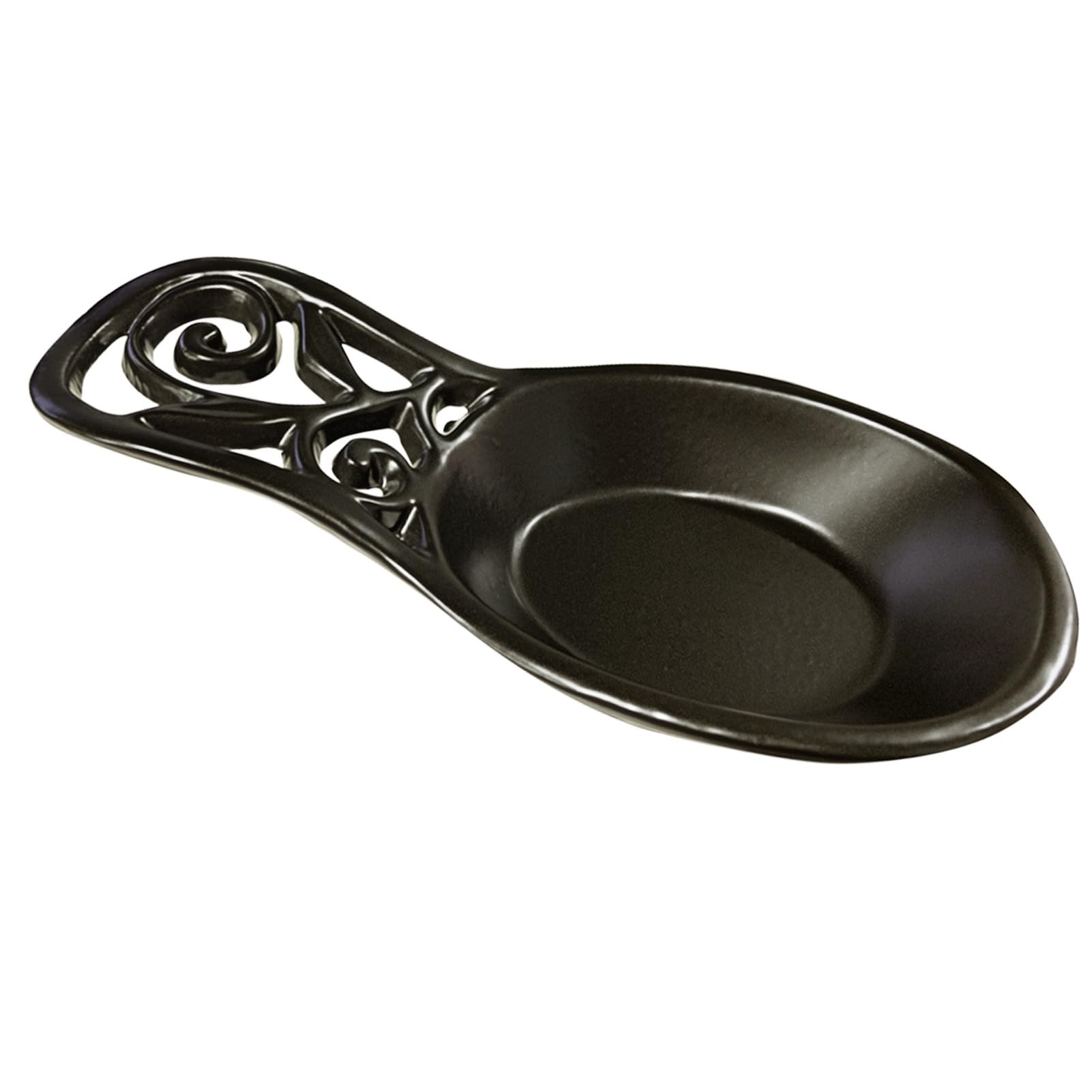 JOGREFUL Spoon Rest, Vintage Metal Kitchen Spoon Rest, Cast Iron for Stove Top Cooking Home Decor, Utensil Rest Ladle Spoon Holder, Coffee Gold Color