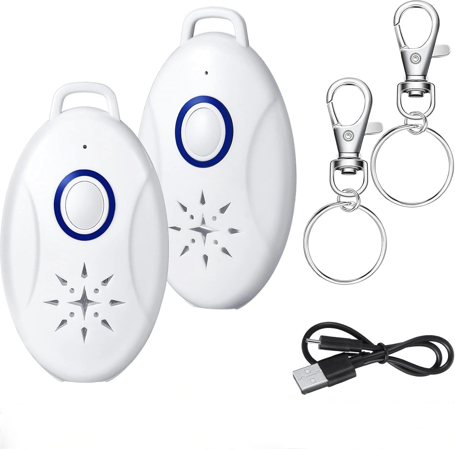 Repellente anti-zecche ad ultrasuoni portatile per esterni - Repellente elettronico anti nocivo per il controllo dei parassiti - Portachiavi con ciondolo repellente per pulci, zanzare, zecche (2