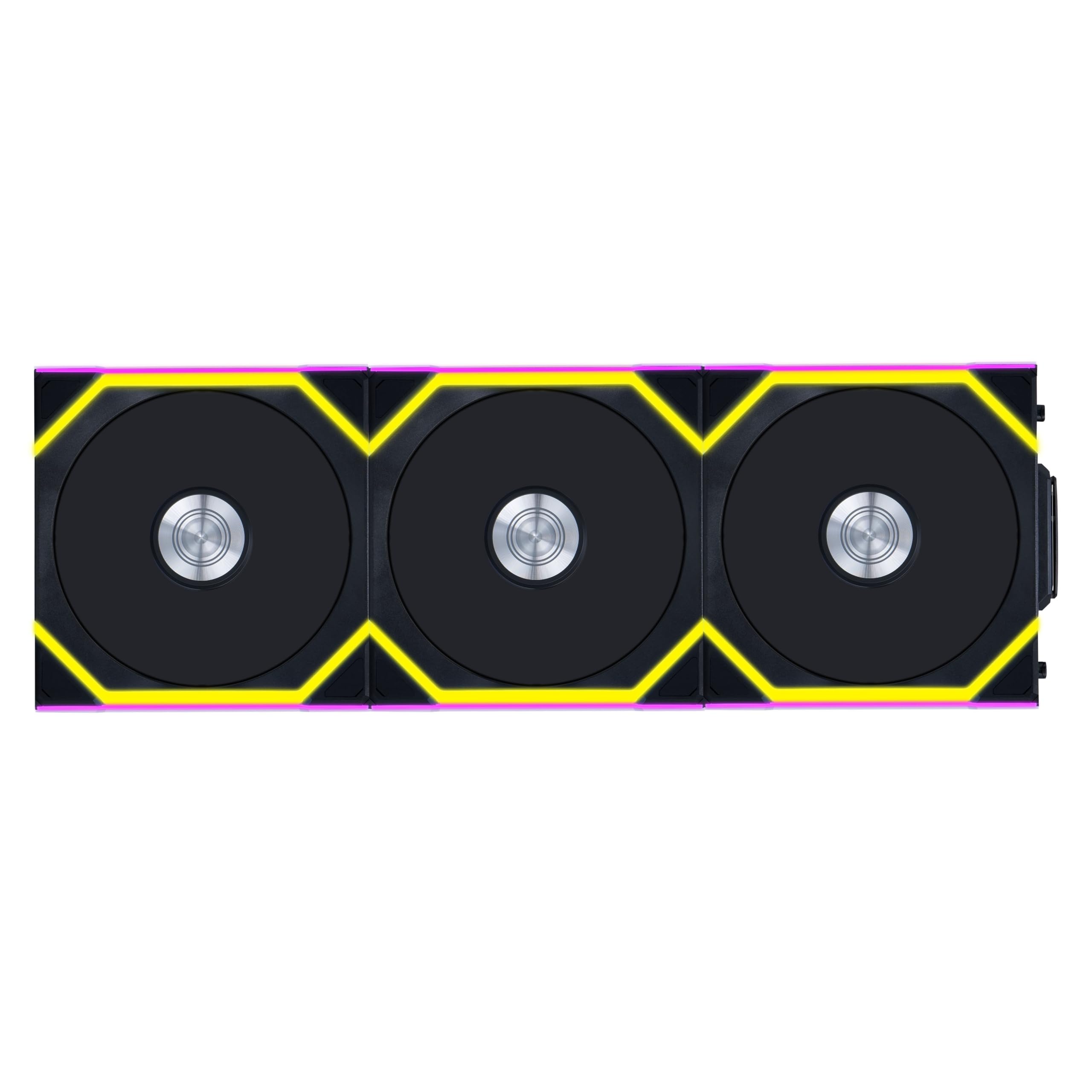 Lian Li UNI FAN SL Wireless PC Fan 120mm RGB – Reverse Blade Gaming PC Fan Black | PWM Fan - 40 ARGB LEDs - up to 2,000 RPM - Slot-in System - High Airflow - Low Vibration - Quiet Reverse Air Flow Black 1