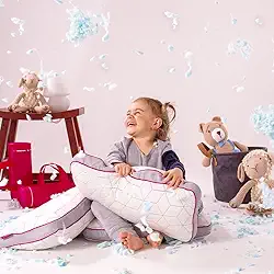Travesseiro Snow Mini® - I wanna sleep - Ajustável com Flocos de Espuma Removíveis, Ideal para Garantir uma Noite de Sono Tranquila e Confortável para o seu Filho.