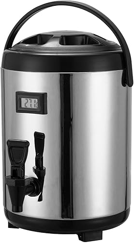 Miniatura 1 de Dispensador de agua aislado  Contenedor térmico de acero inoxidable de 12 litros con espita para cacao caliente  Dispensador grande de líquidos