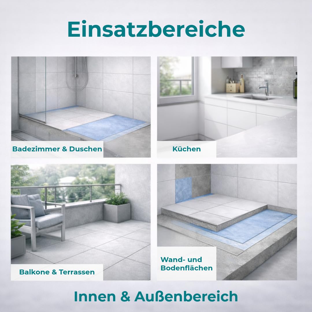 doitBau Entkopplungsmatte 30 m² – Abdicht- & Entkopplungsbahn für Fliesen | Dichtbahn für Bad, Dusche, Balkon & Küche