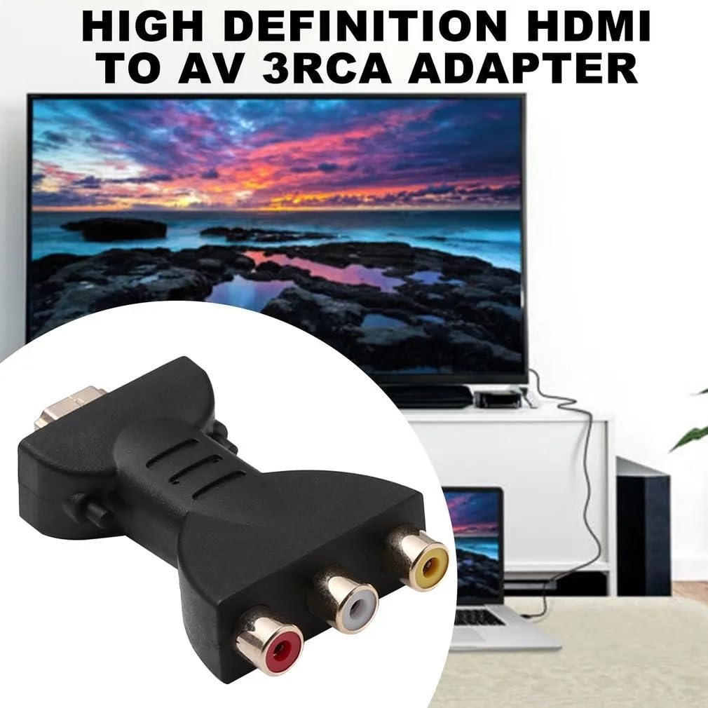 Adaptador RCA a HDMI 1080P AV convertidor para HD TV Box DVD