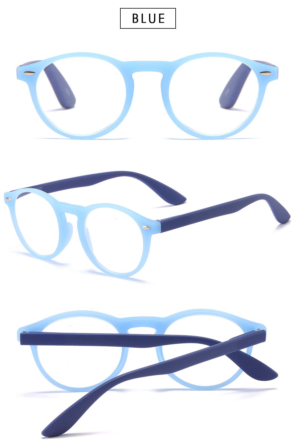 VEVESMUNDO Retro Lesebrillen Damen Herren Vintage Lesehilfe Sehhilfe Arbeitsplatzbrille Nerdbrille Hornbrille mit Stärke