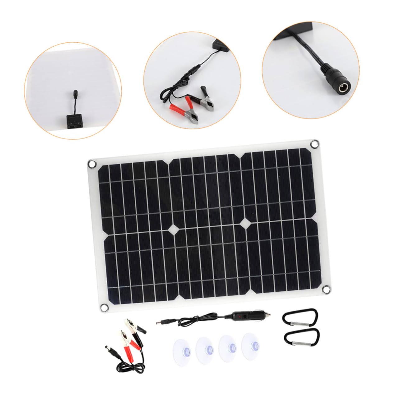 BESPORTBLE 1juego Panel Solar Usb Doble Puerto Cargador Solar Portátil Para Automóviles y Campers Resistente Altas Temperaturas y Condiciones Climáticas Adversas
